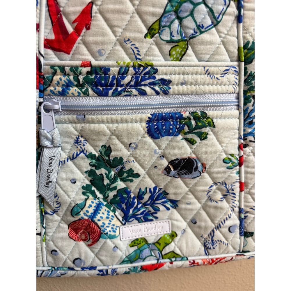 Vera Bradley Hipster Crossbody Bag Medium Seaworthy Nautical Turtle Anchor Print - Picture 2 of 4
